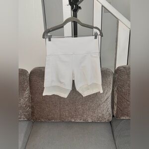 Athleta Women's White Mesh Me Up Athletic Shorts